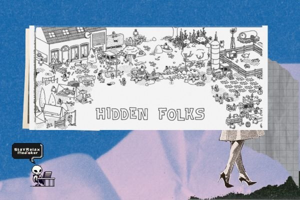 Hidden Folks gameplay minimalis